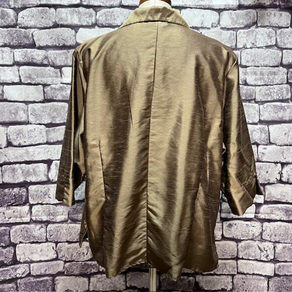 Venezia Taupe Button Down Top Size 18/20 - Picture 5 of 8